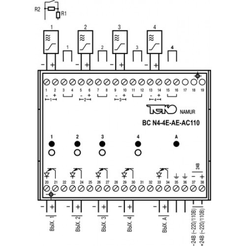 Блок сопряжения NAMUR BC N4-4E-AE-AC110-C - фото 2 - id-p173603498