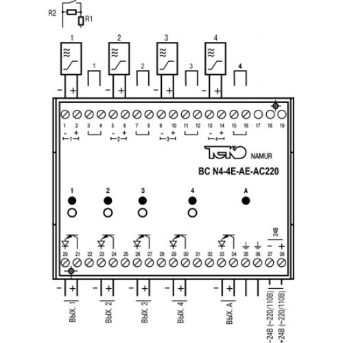 Блок сопряжения NAMUR BC N4-4E-AE-AC220 - фото 2 - id-p173603503