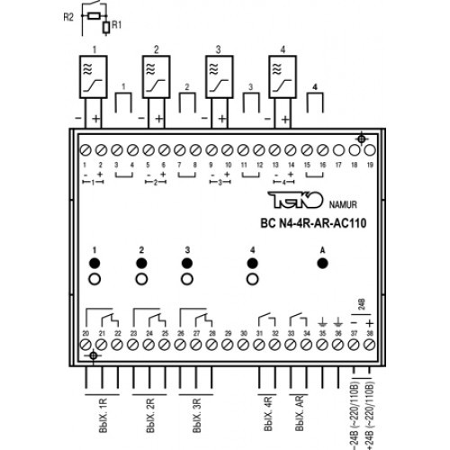 Блок сопряжения NAMUR BC N4-4R-AR-AC110-C - фото 2 - id-p173603517