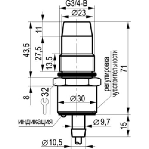 Ёмкостный датчик уровня CSN EF46B8-31N-8-LZ-P1 - фото 2 - id-p173594651