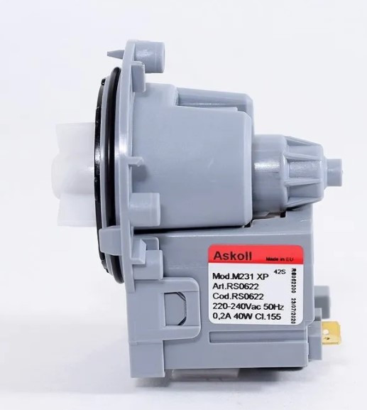 Насос Askoll 40W для стиральных машин на 3 винта, клеммы назад