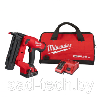 Аккумуляторный гвоздезабиватель(нейлер) с прямым магазином Milwaukee M18 FN18GS-202X FUEL (Арт. 4933471407)