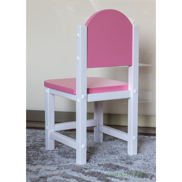 Комплект мебели для детей столик и 2 стульчика «Зефирка» арт. KMZP2-705050. Цвет розовый с белым. - фото 5 - id-p173635547