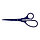Ножницы офисные Factis синие, 17см,  ассиметричные ручки, европодвес, арт.BWF10439B, фото 2