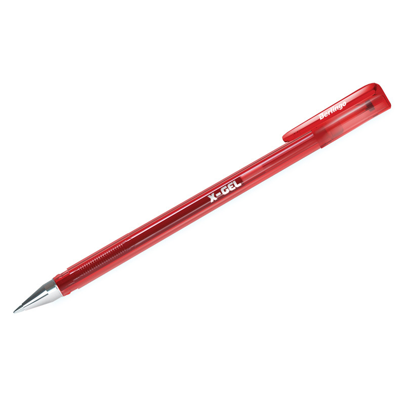 Ручка гелевая Berlingo "X-Gel" красная, 0,5мм CGp_50122 - фото 1 - id-p173653657