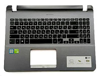 Верхняя часть корпуса (Palmrest) Asus VivoBook X507 с клавиатурой, серый (с разбора)