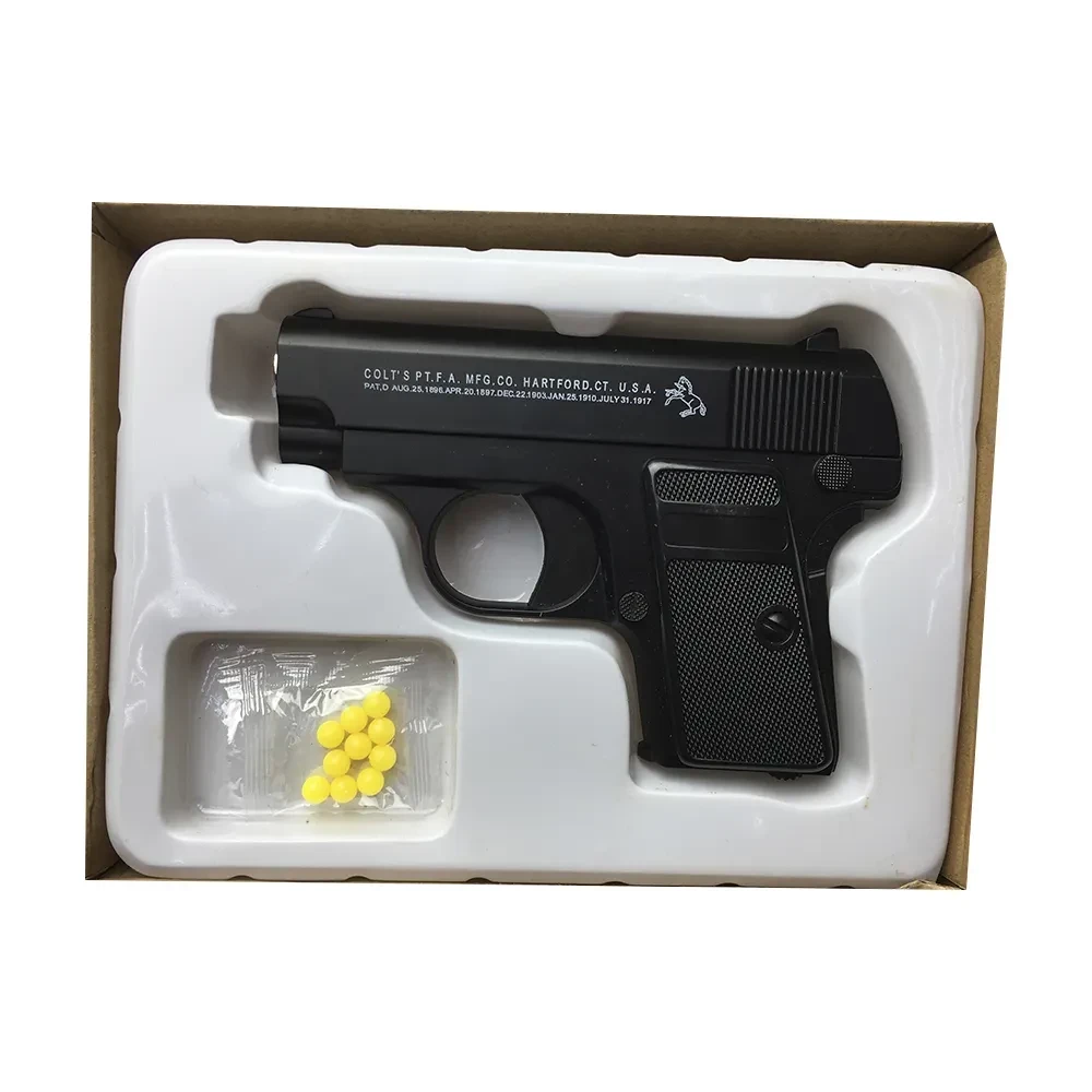 Пистолет игрушечный C.1 металл с пульками и съемным магазином - фото 1 - id-p173671788