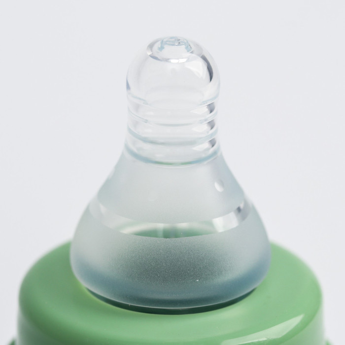 Бутылочка в силиконовом чехле, стекло, +3мес., 120мл., цвет МИКС для мальчика - фото 6 - id-p173672138