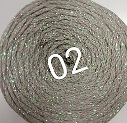 Пряжа-шнур с люрексом Maccaroni Ribbon