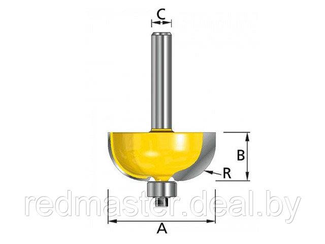 Фреза с подшипником 22,22х12,7х8х32х2Т, MAKITA D-11461