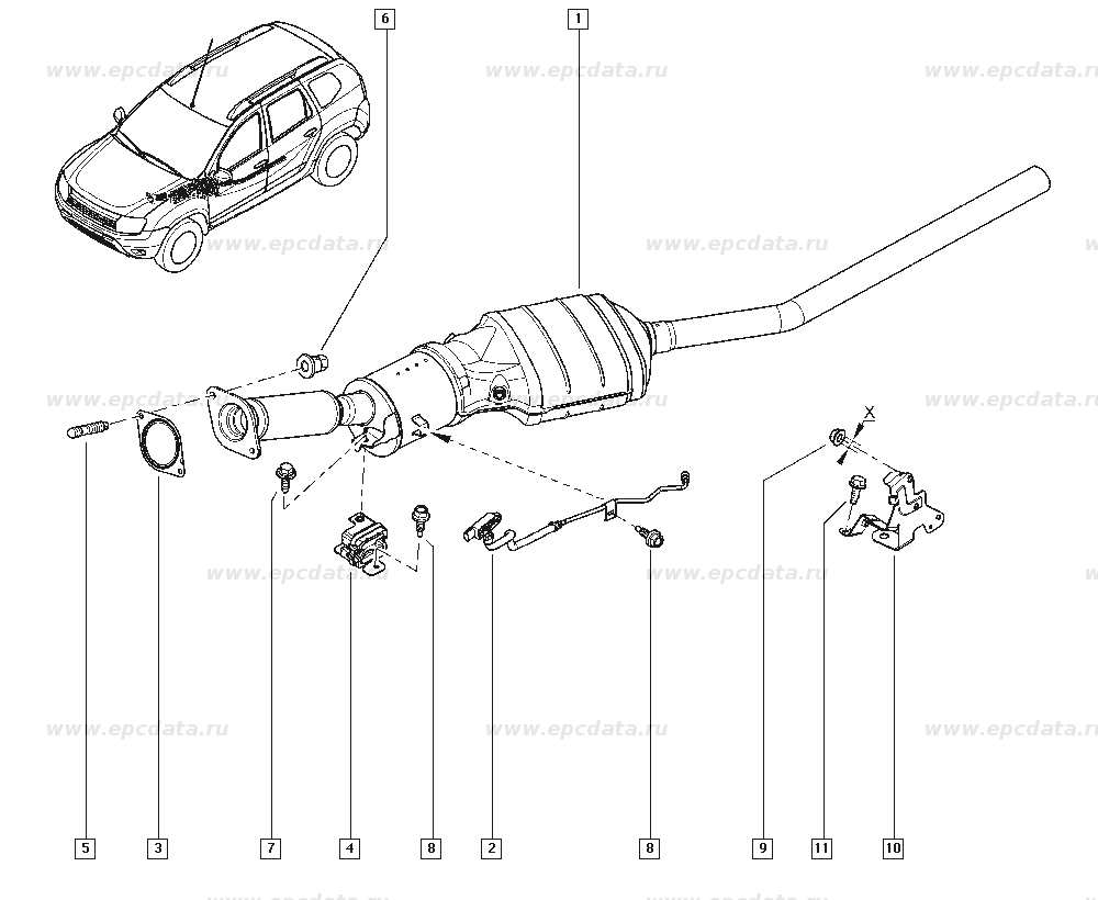 Прокладка трубы выхлопной Renault - фото 2 - id-p173770094
