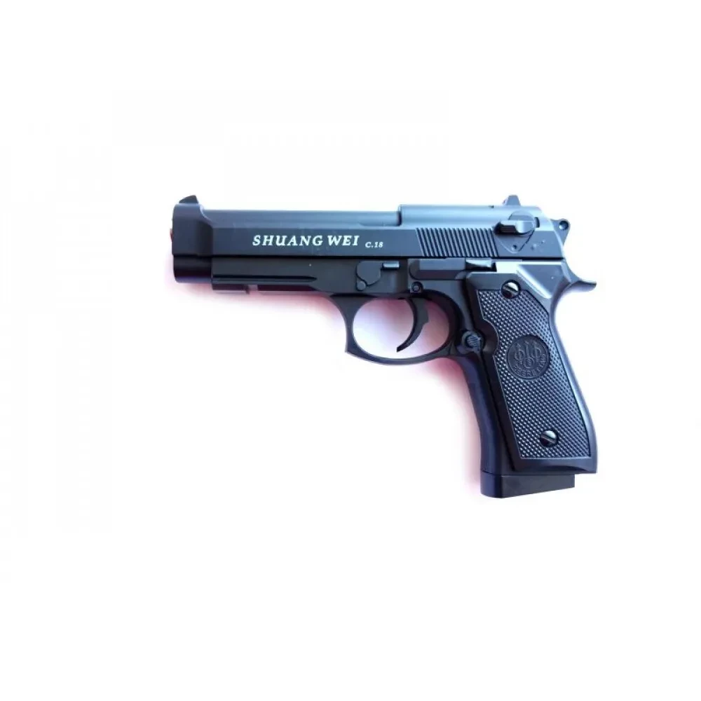 Пистолет игрушечный C.18 металл с пульками - фото 3 - id-p173781798