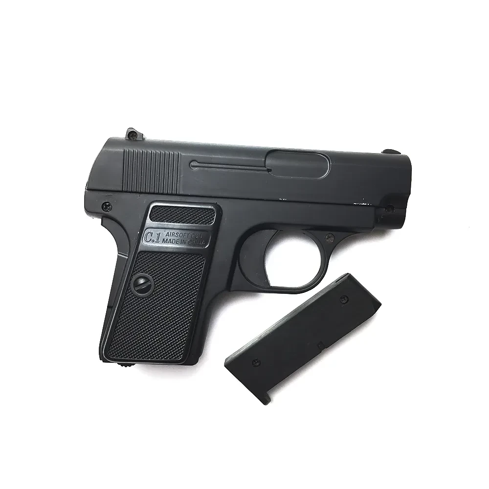 Пистолет игрушечный C.1 металл с пульками и съемным магазином - фото 4 - id-p173781800