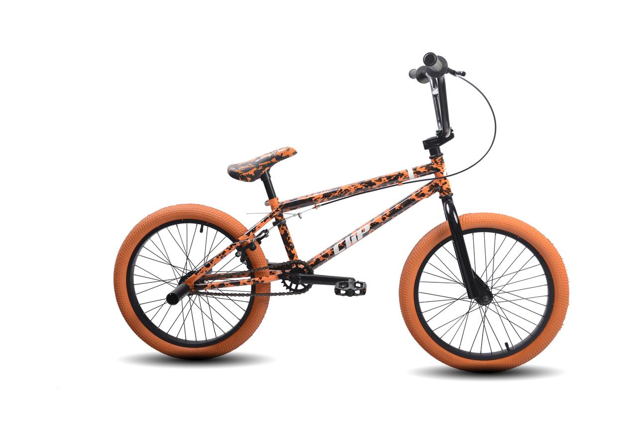 Racer Clip BMX оранжево-черный с цветными покрышками