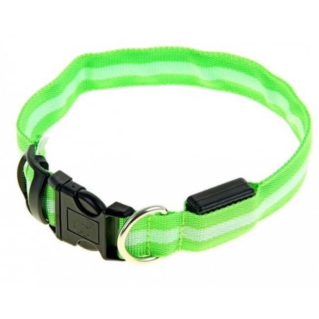 Светящийся ошейник для животных Collar LED зеленый, размер M - фото 2 - id-p173800777
