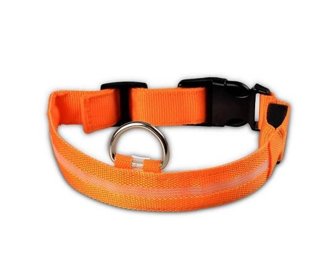 Светящийся ошейник для животных Collar LED оранжевый, размер M - фото 2 - id-p173800794