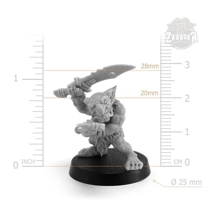 Гоблин-воин / Goblin Warrior - 2 (25 мм) Коллекционная миниатюра Zabavka - фото 2 - id-p173814320