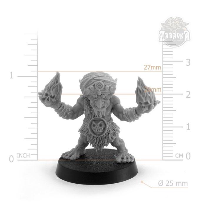Гоблин волшебник / Goblin Wizard - 1 (25 мм) Коллекционная миниатюра Zabavka - фото 2 - id-p173814325