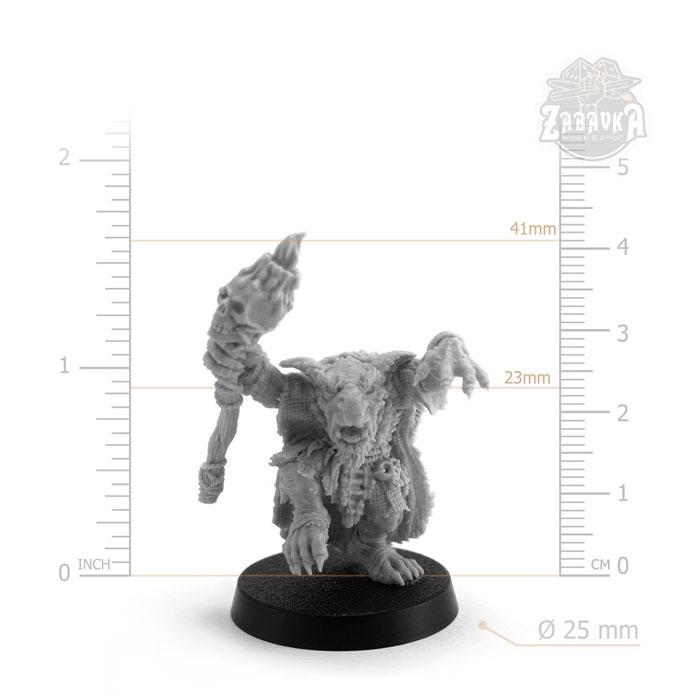 Гоблин шаман / Goblin Shaman (25 мм) Коллекционная миниатюра Zabavka - фото 2 - id-p173814327