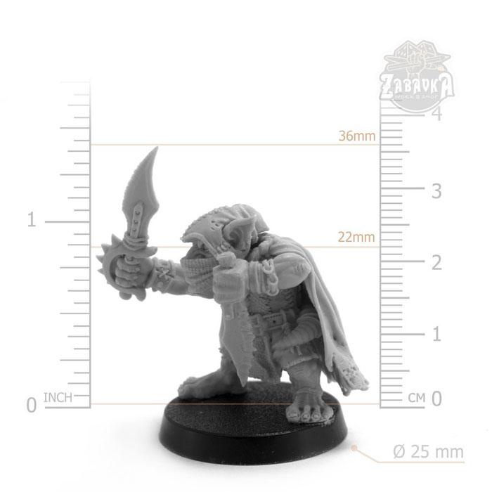 Гоблин убийца / Goblin Assasin-1 (25 мм) Коллекционная миниатюра Zabavka - фото 2 - id-p173814337