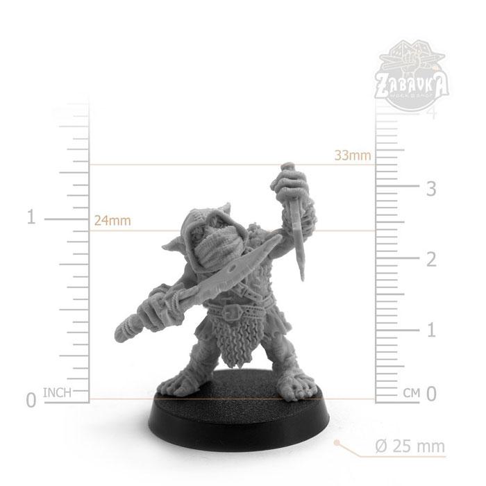 Гоблин убийца / Goblin Assasin-2 (25 мм) Коллекционная миниатюра Zabavka - фото 2 - id-p173814338