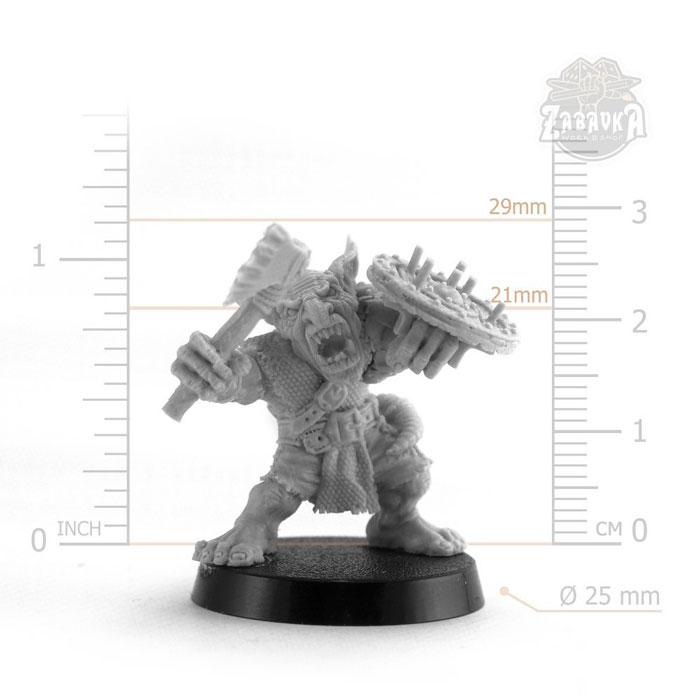 Гоблин варвар / Goblin Barbarian - 1 (25 мм) Коллекционная миниатюра Zabavka - фото 2 - id-p173814339