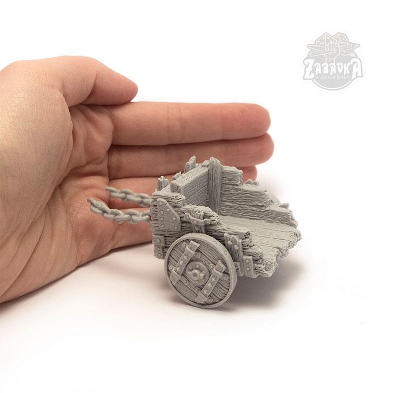 Гоблинская тележка / Goblin Cart (25 мм) Коллекционная миниатюра Zabavka - фото 4 - id-p173814345