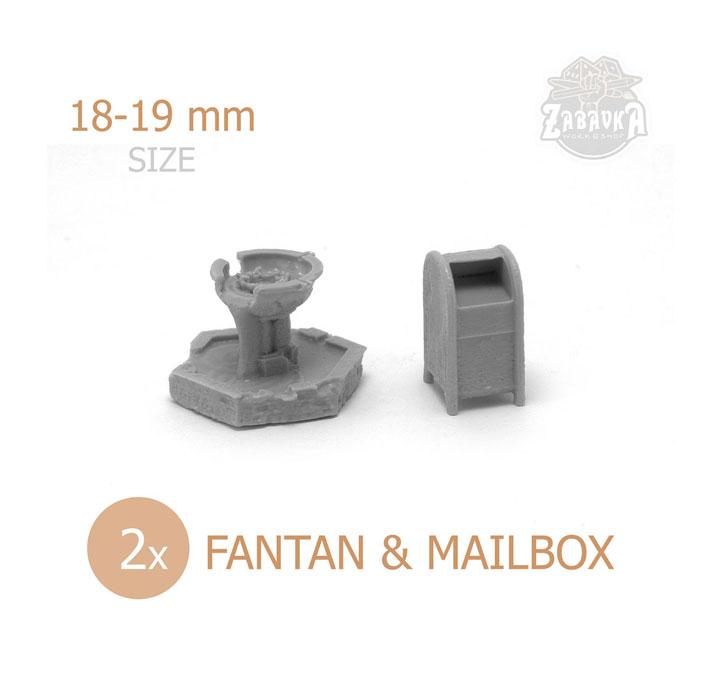 Городские руины: Фонтан и почтовый ящик / Fantan & mailbox (18-19 мм) Zabavka - фото 1 - id-p173814367