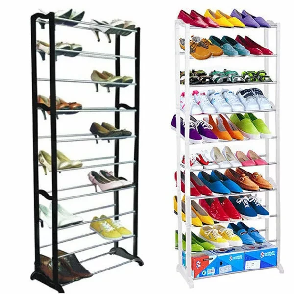 Полка для обуви органайзер 2Life Amazing Shoe Rack 10 полок на 30 пар (Чёрный) - фото 5 - id-p173814126