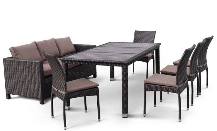 Комплект плетеной мебели T347 S65A Y380A-W53 Brown - фото 1 - id-p173816119