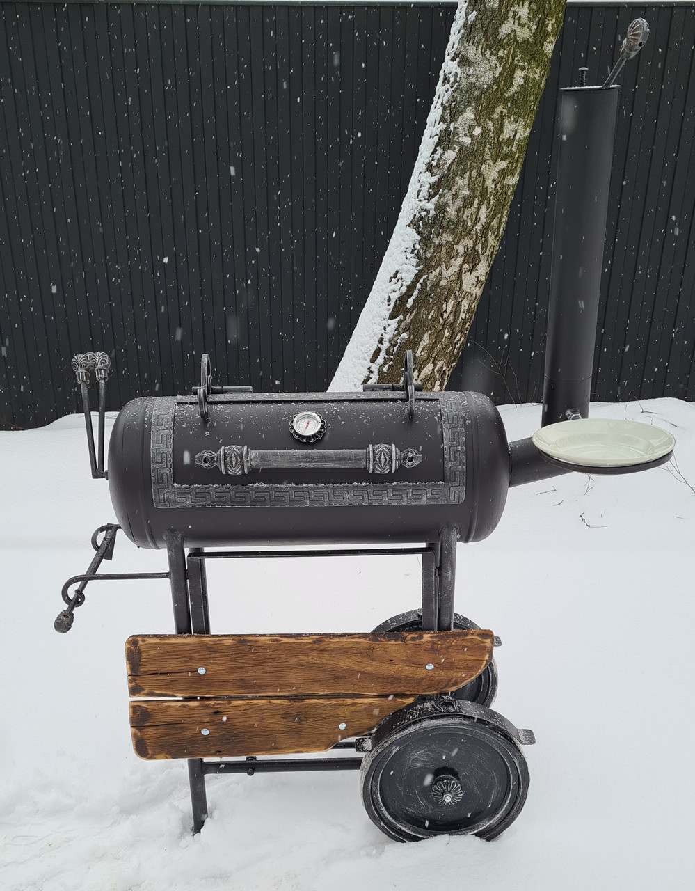 Гриль-мангал 2в1 ручной работы Will Grill серебро