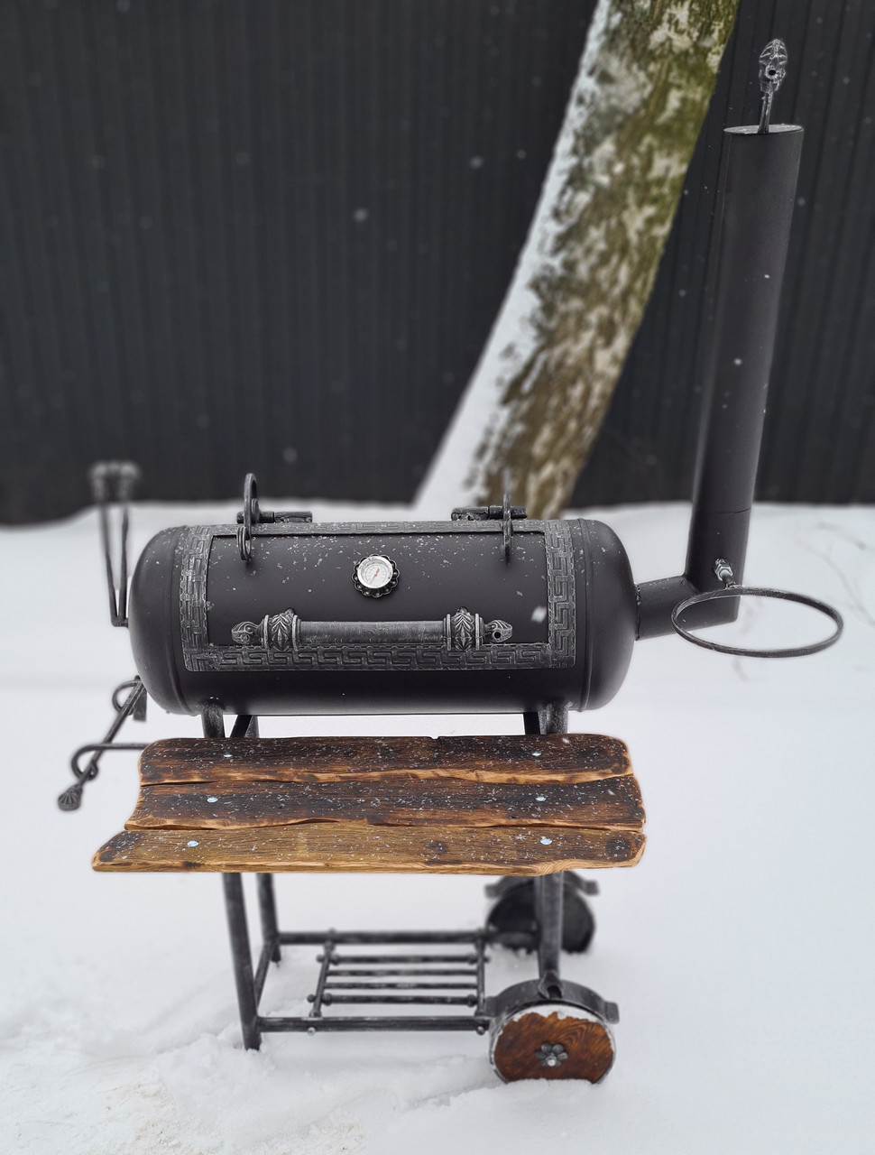 Гриль-мангал 2в1 ручной работы Will Grill, серебро