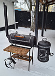 Гриль-мангал-коптильня-печь 4в1 ручной работы Will Grill, серебро, фото 2
