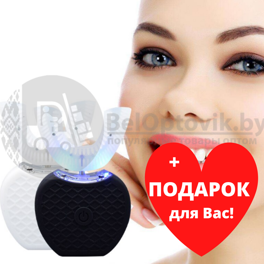 Ультразвуковая электрическая отбеливающая зубная щетка Toothbrush Cold Light Whitening Чёрный