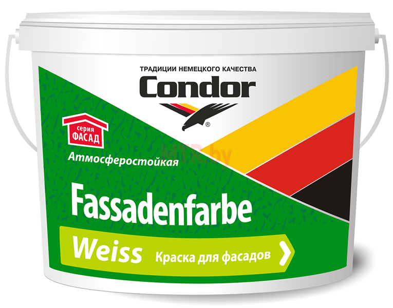 Краска фасадная водно-дисперсионная Condor Fassadenfarbe Weiss 7,5 кг