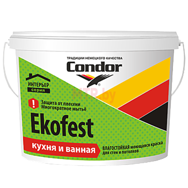 Краска интерьерная водно-дисперсионная Condor Ekofest 7,5 кг