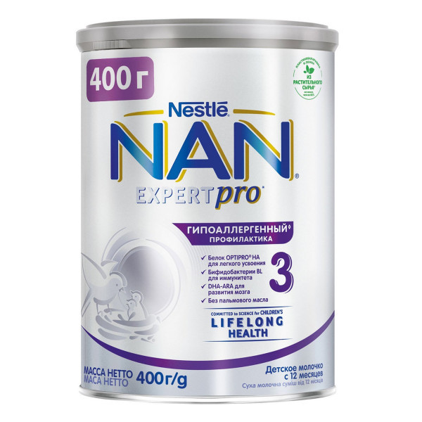 Смесь Nestle NAN 3 гипоаллергенный 400г - фото 1 - id-p133043223