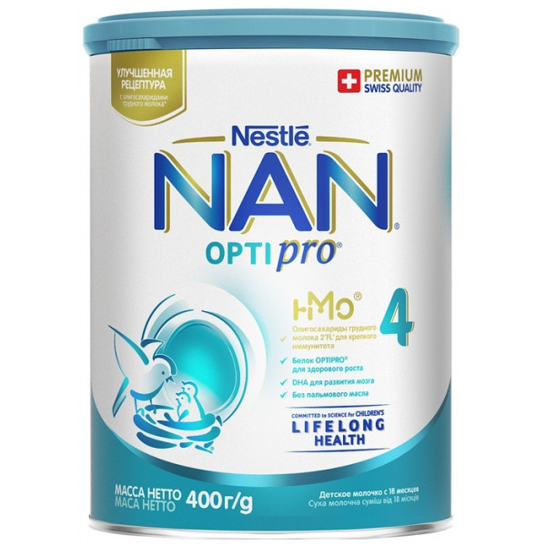 Смесь Nestle NAN 4 OPTIPRO молочная 400г - фото 1 - id-p133043314