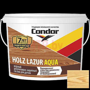 Лак акриловый интерьерный Condor Holz Lazur Aqua натуральный 2,5 кг