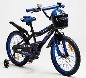 Детский двухколесный велосипед Delta sport "18" +шлем