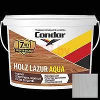 Лак акриловый интерьерный Condor Holz Lazur Aqua белый 9 кг