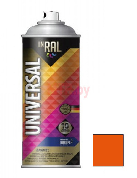 Эмаль аэрозольная алкидная Inral Universal оранжевая RAL 2004 0,4 л