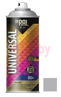 Эмаль аэрозольная алкидная Inral Universal светло-серая RAL 7046 0,4 л