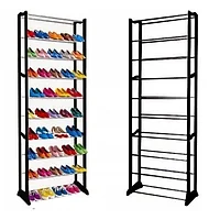 Полка для обуви органайзер 2Life Amazing Shoe Rack 10 полок на 30 пар (Чёрный)