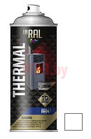 Эмаль аэрозольная силиконовая термостойкая Inral Thermal белая RAL 9003 0,4 л