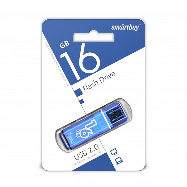 USB флэш-диск Smart Buy 16GB Glossy series Blue (SB16GBGS-B)