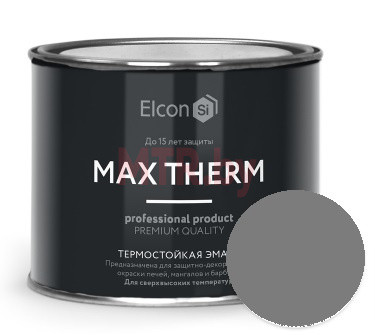 Эмаль кремнийорганическая термостойкая Elcon Max Therm графит 0,8 кг