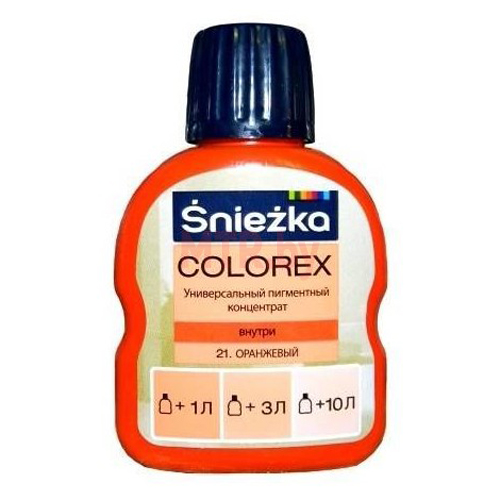 Колер для краски Sniezka Colorex 21 Оранжевый 0,1 л