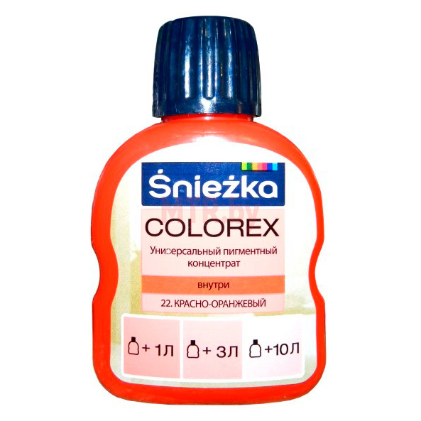Колер для краски Sniezka Colorex 22 Красно-оранжевый 0,1 л