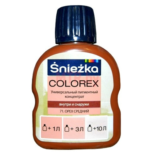 Колер для краски Sniezka Colorex 71 Орех средний 0,1 л